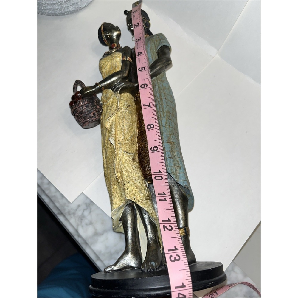 African Man And Women Statue Pre Owned - Picture 6 of 7
